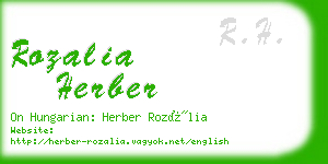 rozalia herber business card
